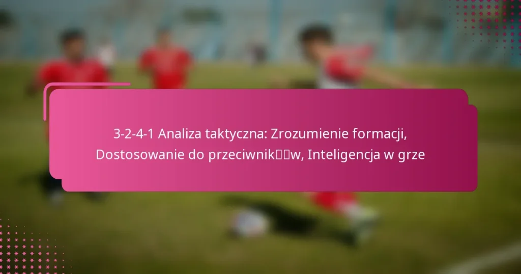 3-2-4-1 Analiza taktyczna: Zrozumienie formacji, Dostosowanie do przeciwników, Inteligencja w grze