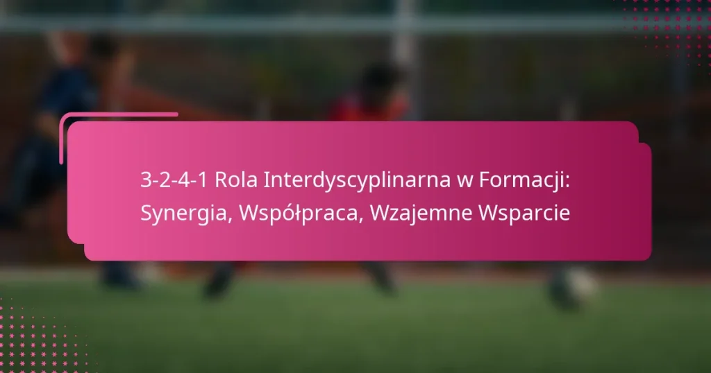 3-2-4-1 Rola Interdyscyplinarna w Formacji: Synergia, Współpraca, Wzajemne Wsparcie