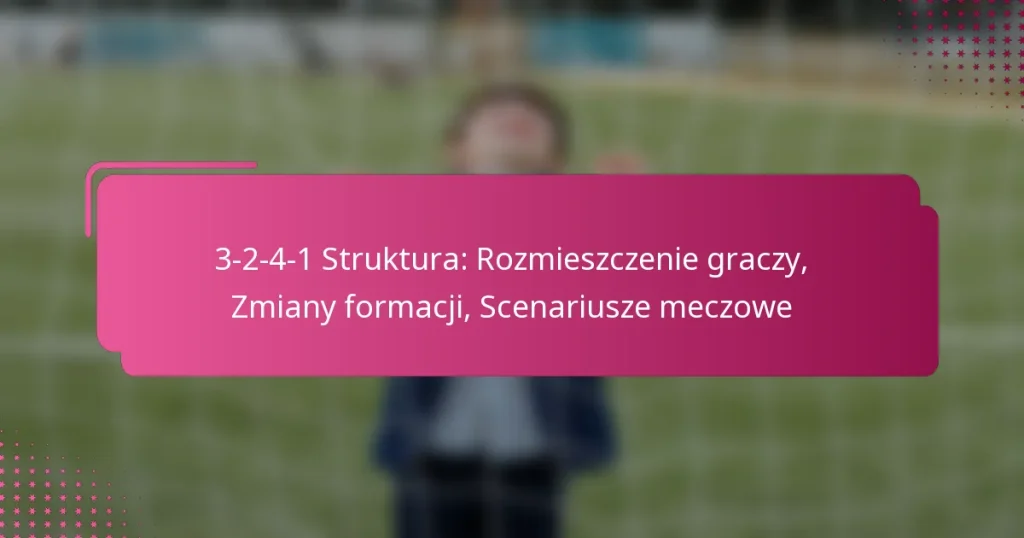 3-2-4-1 Struktura: Rozmieszczenie graczy, Zmiany formacji, Scenariusze meczowe