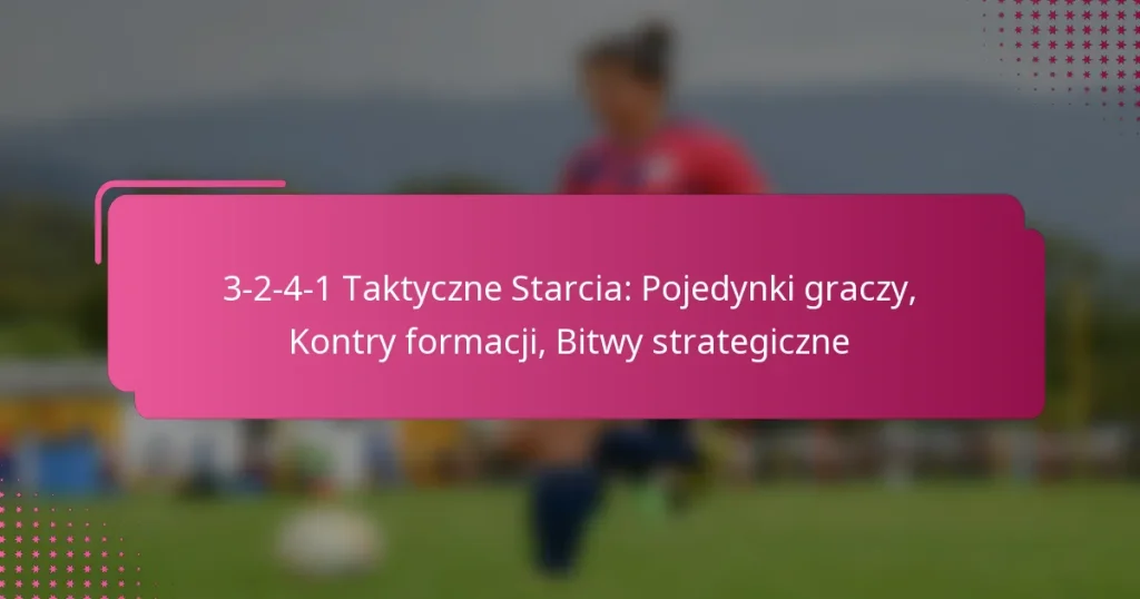 3-2-4-1 Taktyczne Starcia: Pojedynki graczy, Kontry formacji, Bitwy strategiczne