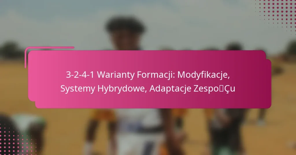 3-2-4-1 Warianty Formacji: Modyfikacje, Systemy Hybrydowe, Adaptacje Zespołu