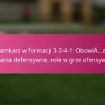 Bramkarz w formacji 3-2-4-1: Obowiązki, zadania defensywne, role w grze ofensywnej