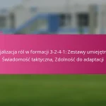 Specjalizacja ról w formacji 3-2-4-1: Zestawy umiejętności, Świadomość taktyczna, Zdolność do adaptacji