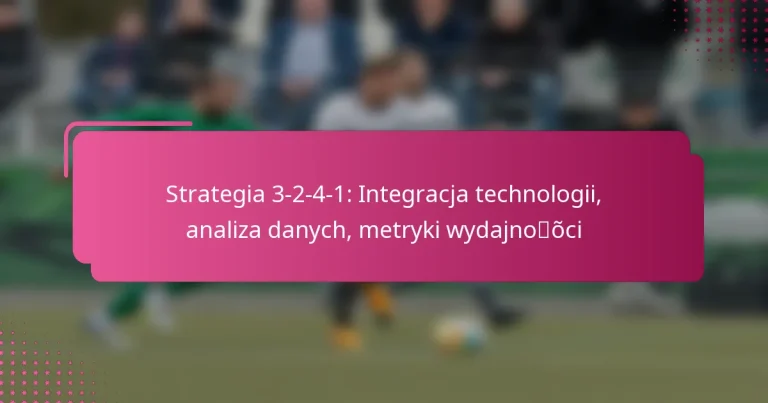 Strategia 3-2-4-1: Integracja technologii, analiza danych, metryki wydajności